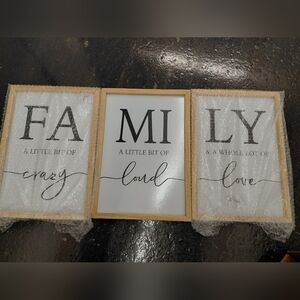 Family Wall Art Set - Black and White